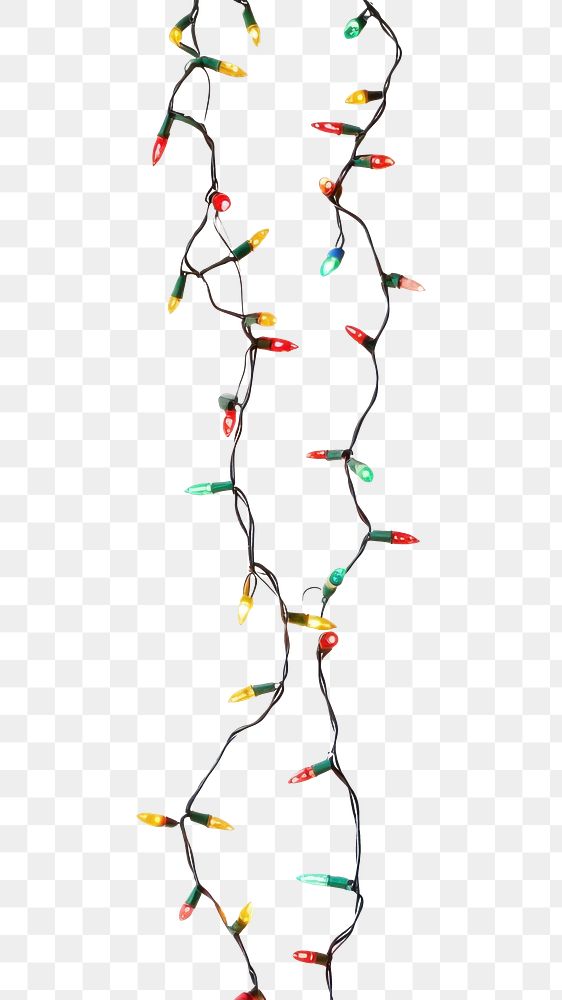 PNG Light string colorful festive holiday.