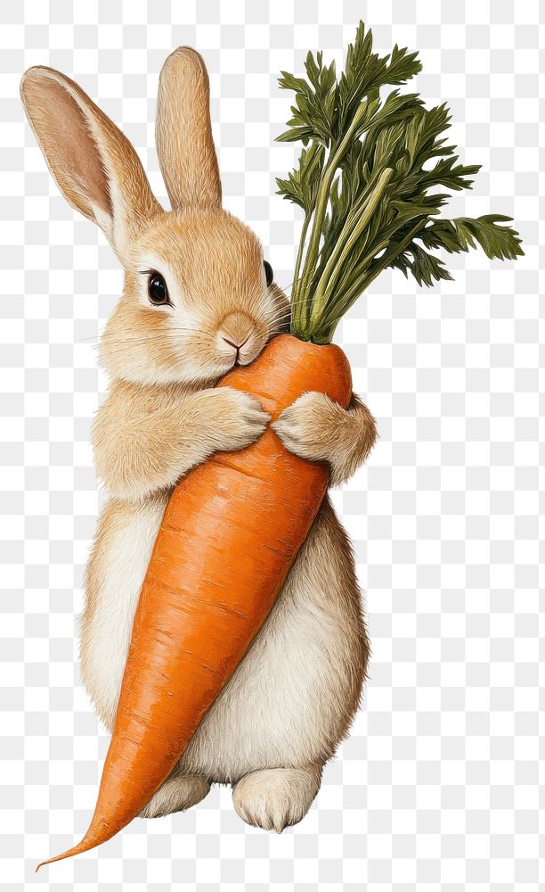 PNG Rabbit sitting carrot animal bunny.