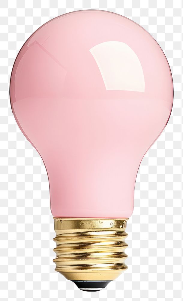 PNG A pink light bulb modern electronics innovation.