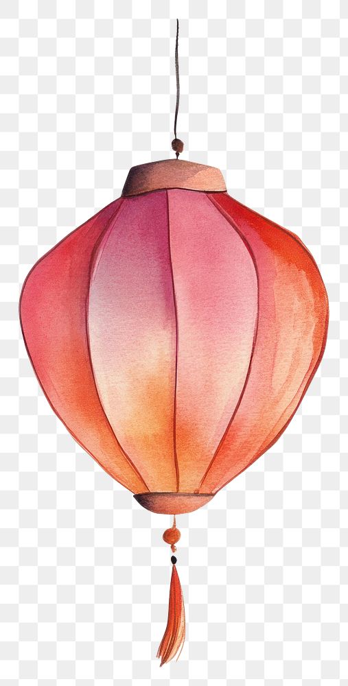 PNG Chinese lantern watercolor traditional chandelier.