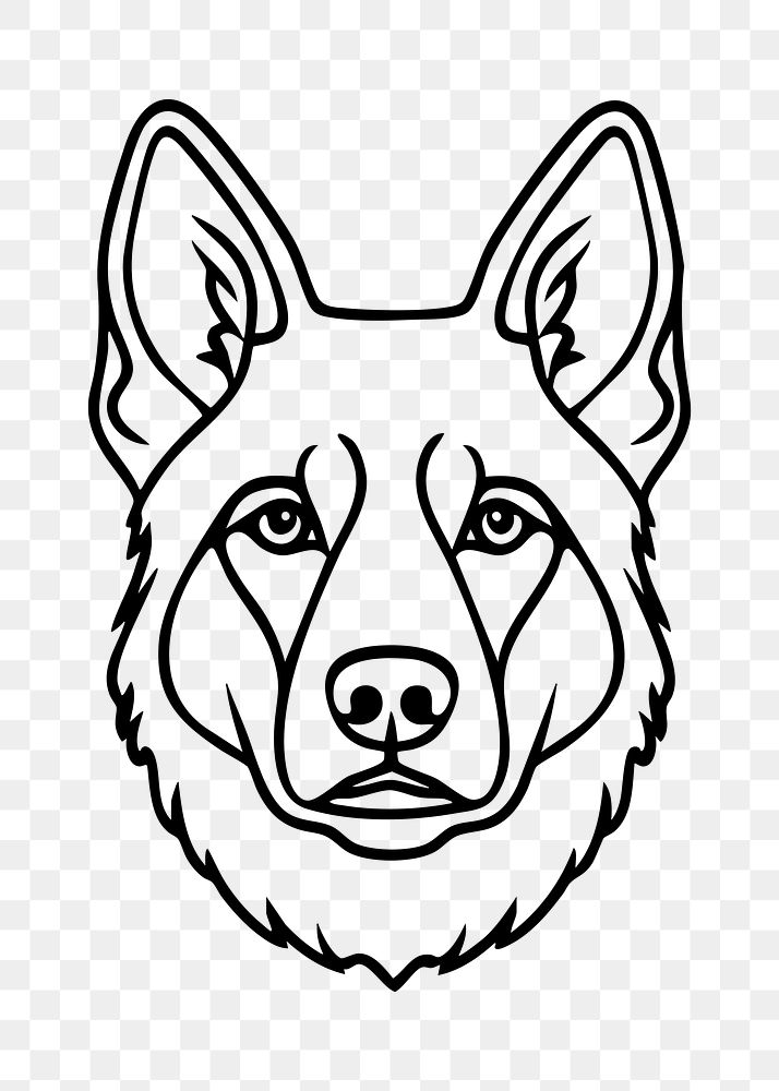 German Shepherd png black dog clipart, transparent background