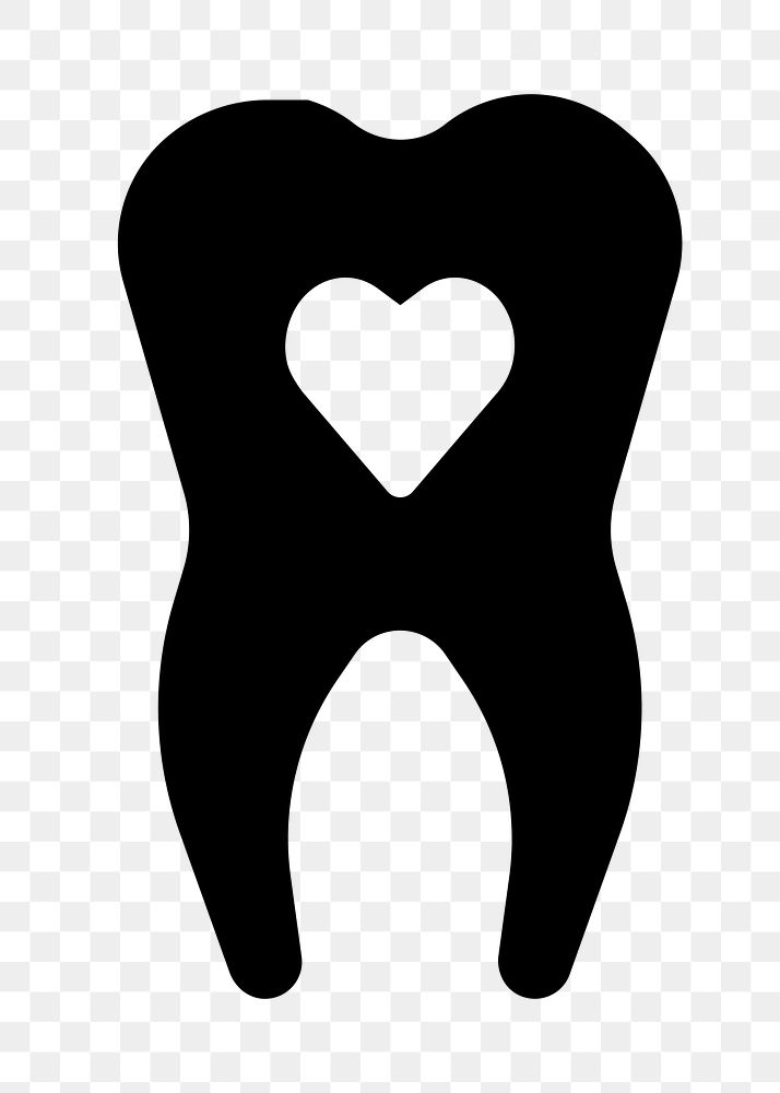 PNG Dental care heart, UI icon on transparent background