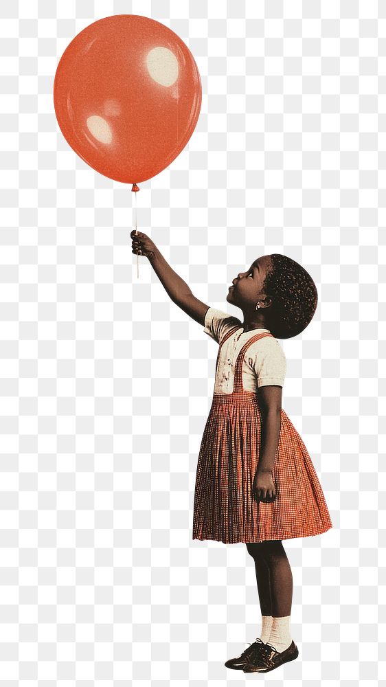 PNG Balloon vintage child style.