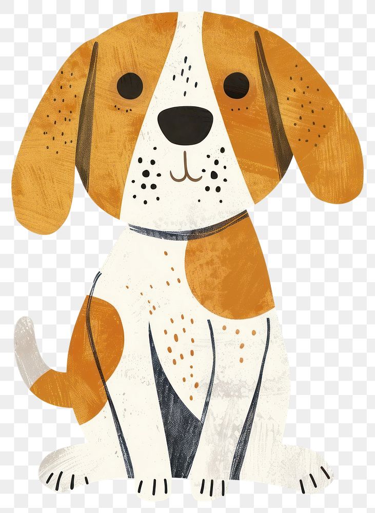 PNG Beagle dog beagle illustration whimsical.