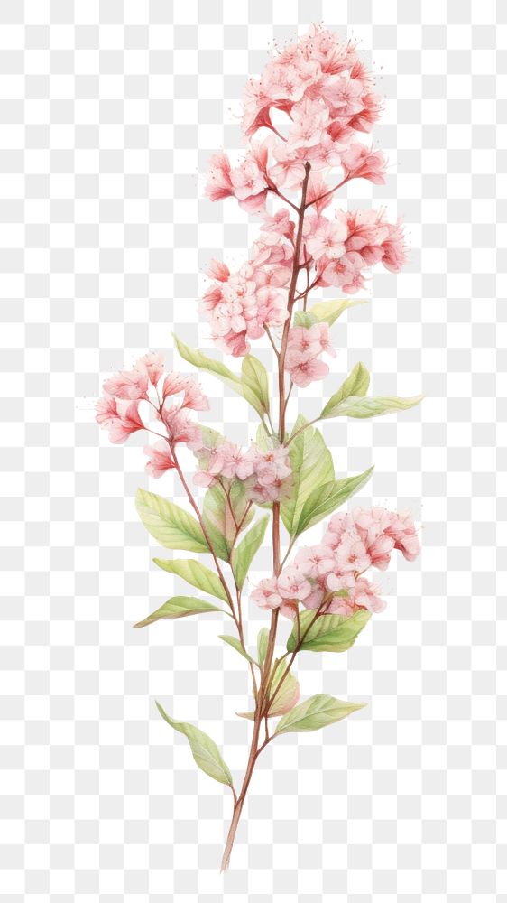 PNG Flowers illustration watercolor botanical.