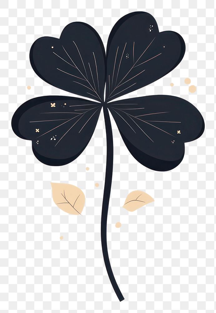 PNG Lucky clover illustration simple leaf.