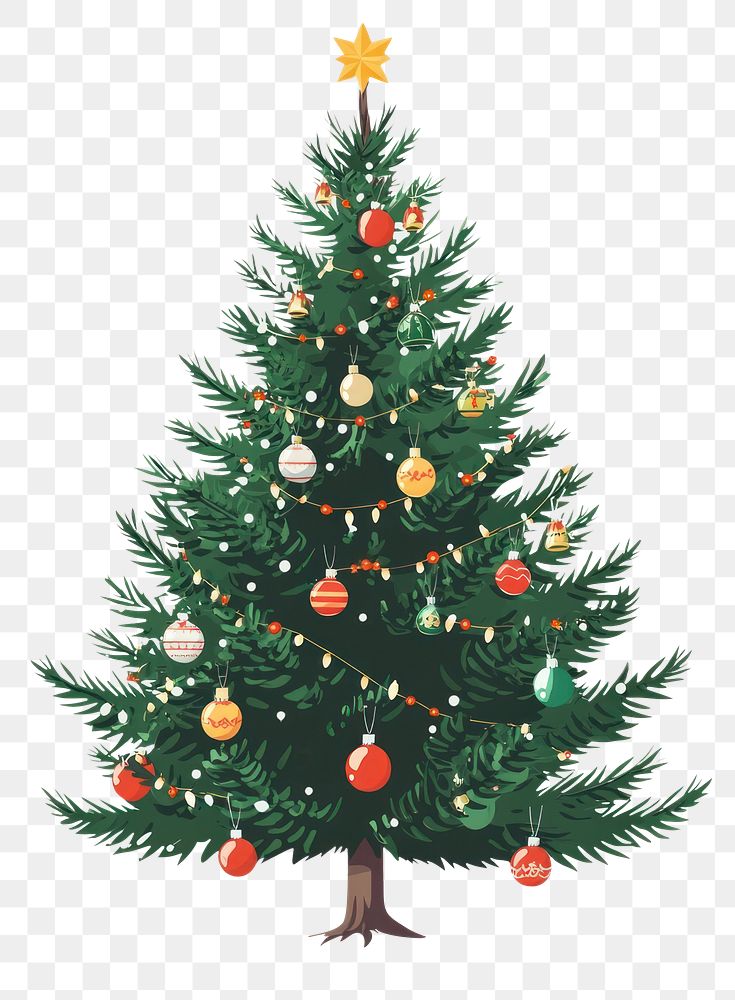 PNG Simple Christmas tree christmas decoration christmas tree.