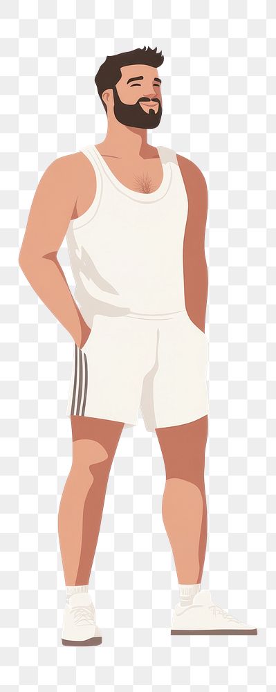 PNG Man basketball player illustration minimalist white.