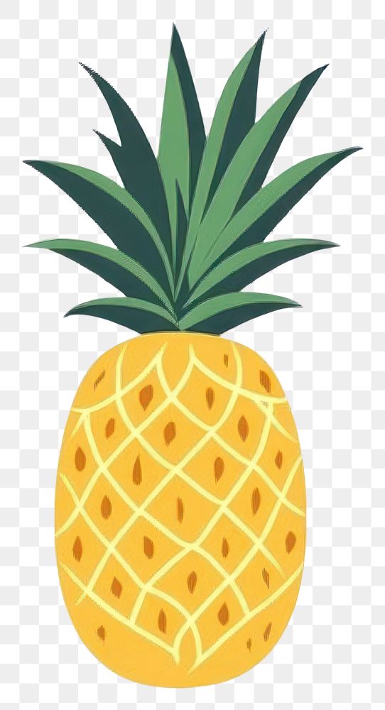 PNG Pineapple illustration vector fruit.