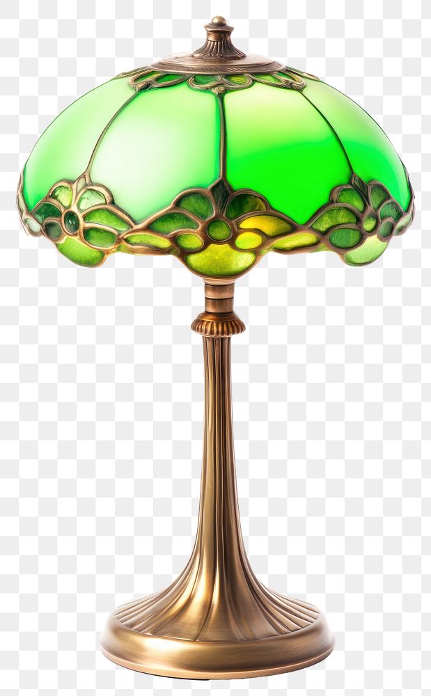 PNG Green lamp style art chandelier.