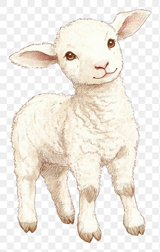 PNG Easter lamb illustration drawing animal.