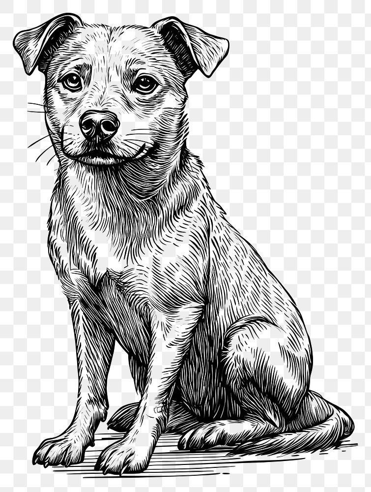 PNG Dog art drawing animal.