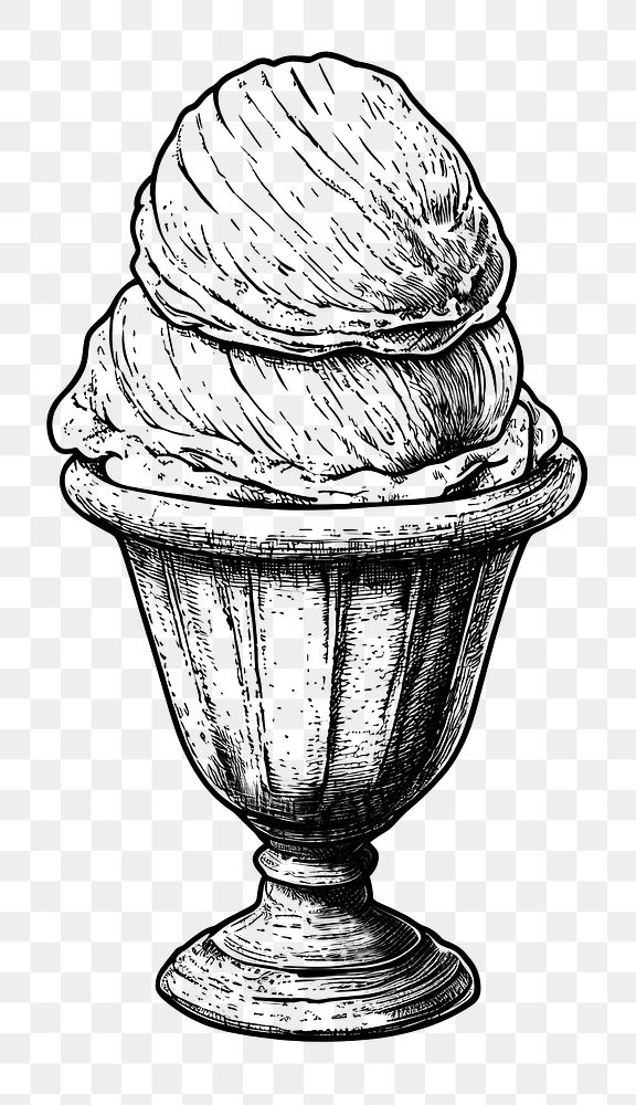 PNG Ice cream art dessert drawing.