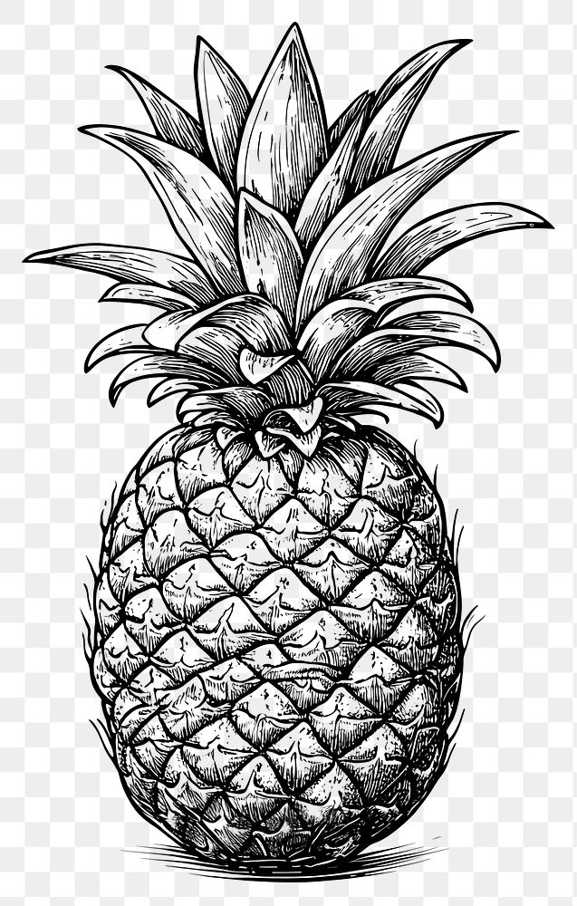 PNG Pinapple pineapple fruit black.