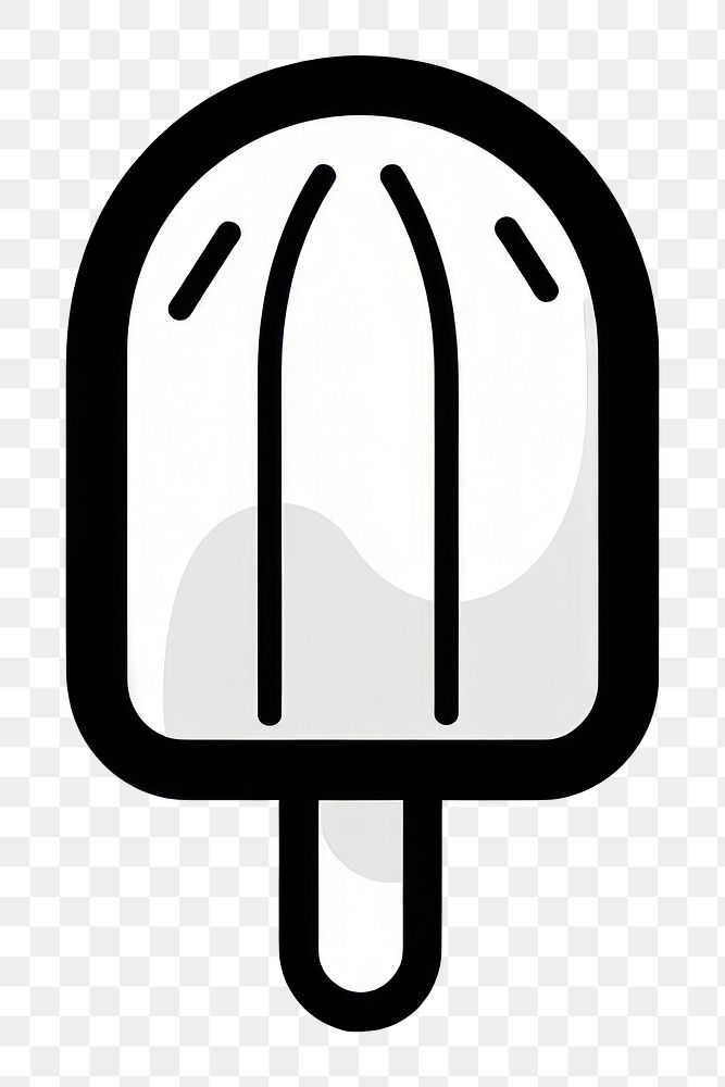 PNG Popsicle minimalist line icon.