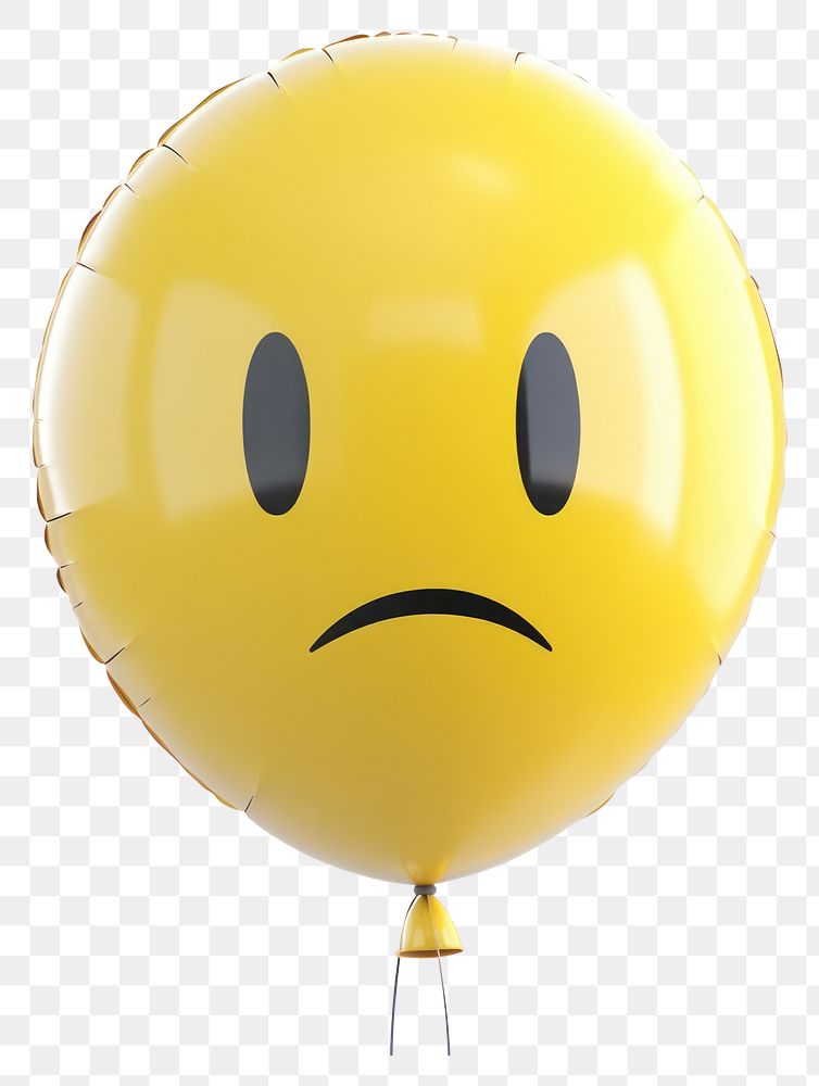 PNG Face sad emoji balloon party expression inflatable.