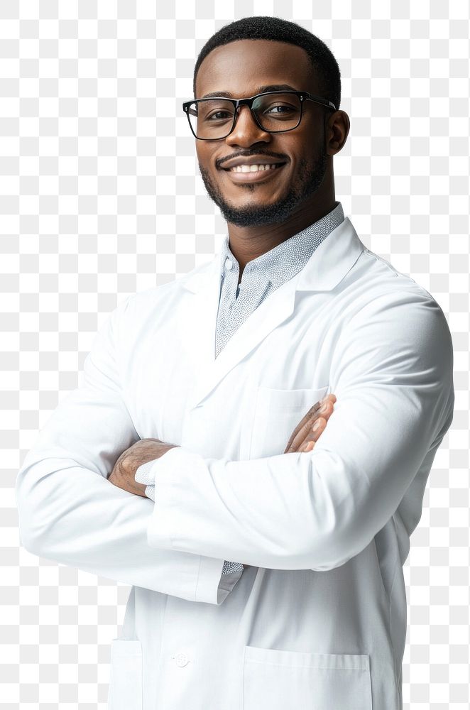 PNG Black male pharmacist coat clothing apparel.