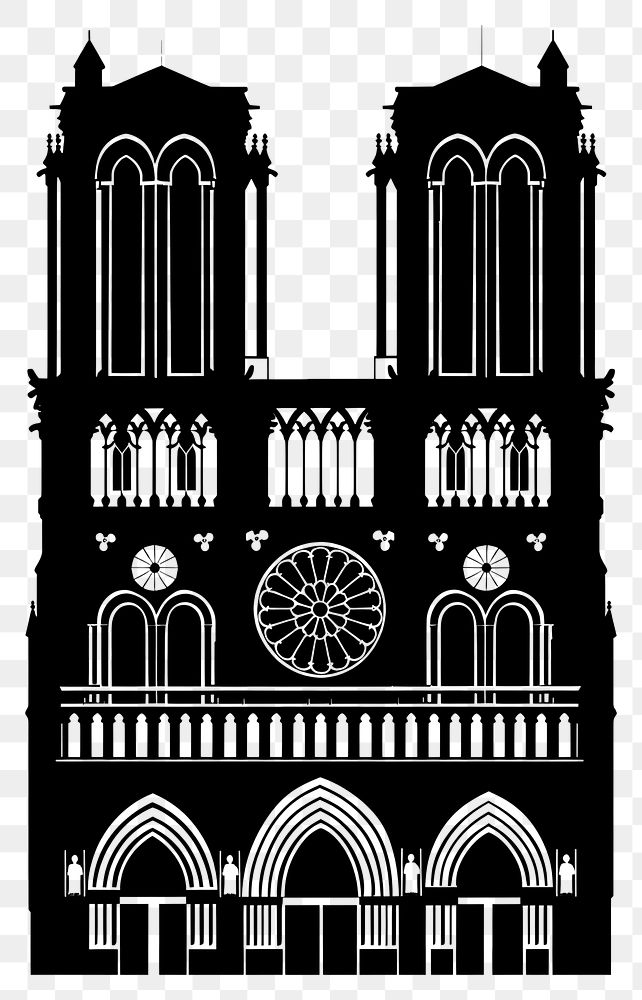 PNG Architecture cathedral illustration silhouette.