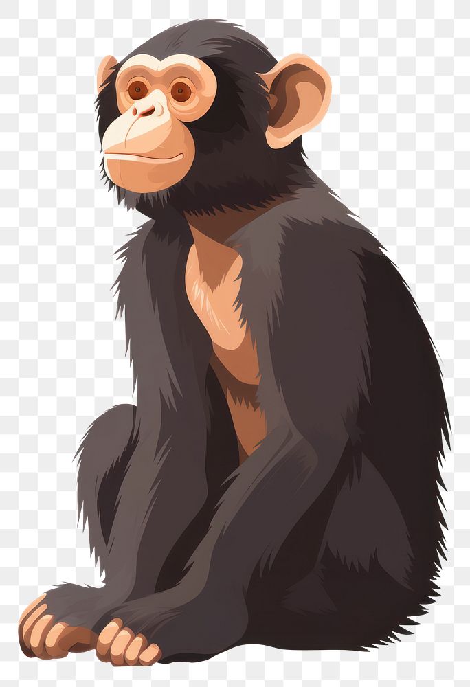 PNG Chimpanzee illustration chimpanzee wildlife.