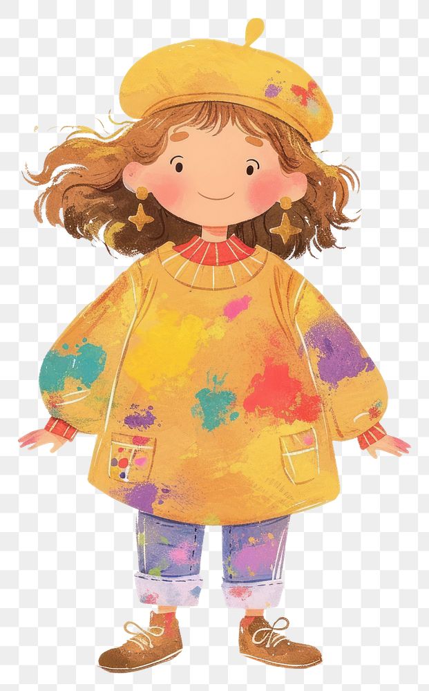 PNG Girl Artist illustration children's clothing.