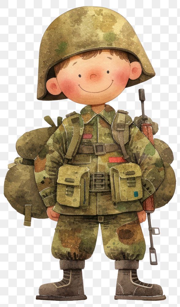 PNG Soldier boy soldier illustration camouflage.