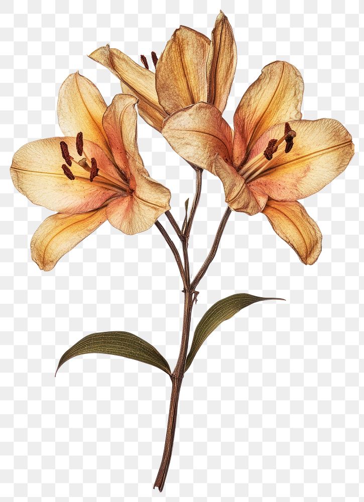 PNG Lily flower lily dried.