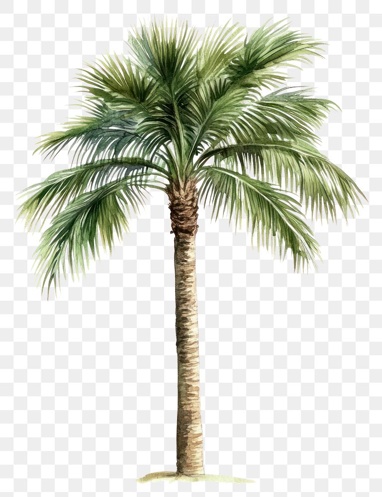 PNG Chamaerops palm tree illustration plant arecaceae.