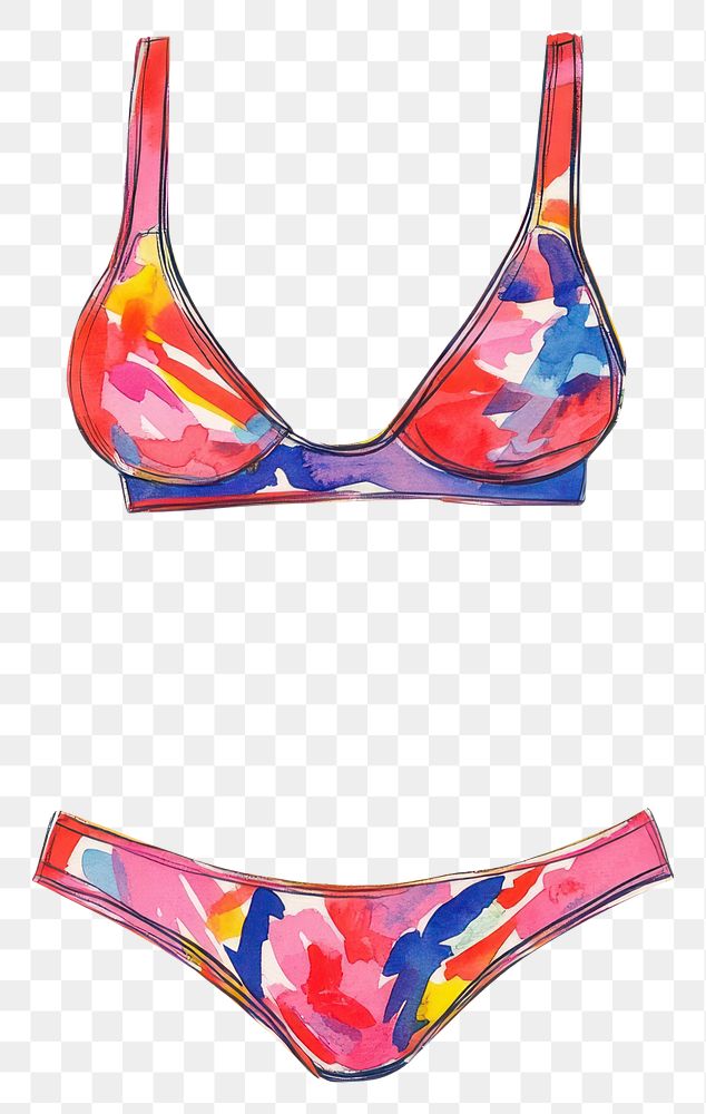 PNG Summer bodysuit illustration swimwear bikini.