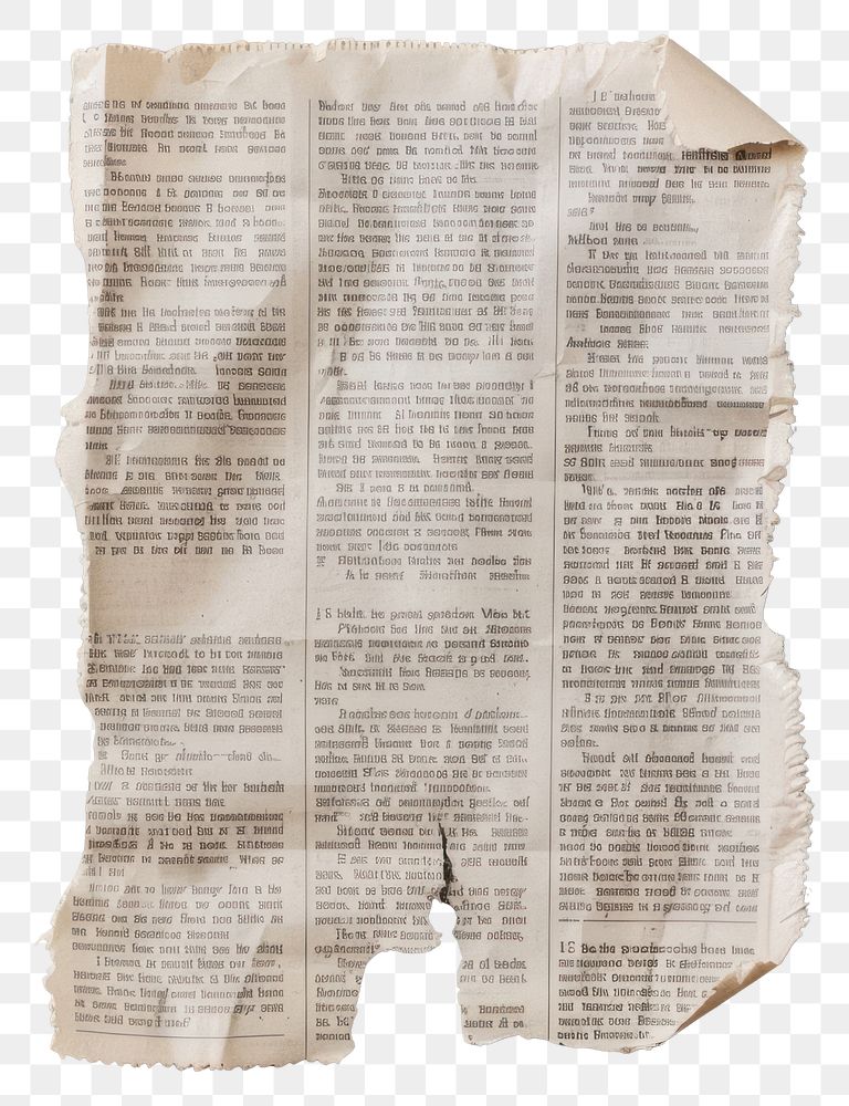 PNG Torn piece Newpaper newspaper Free