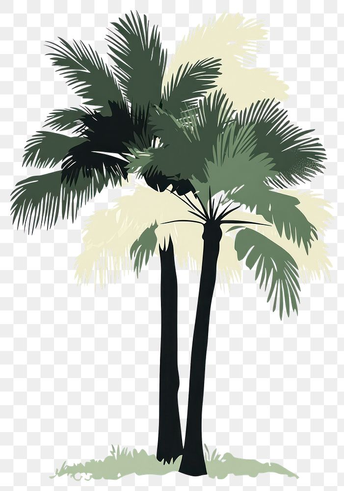 PNG Palm tree illustration vegetation arecaceae.