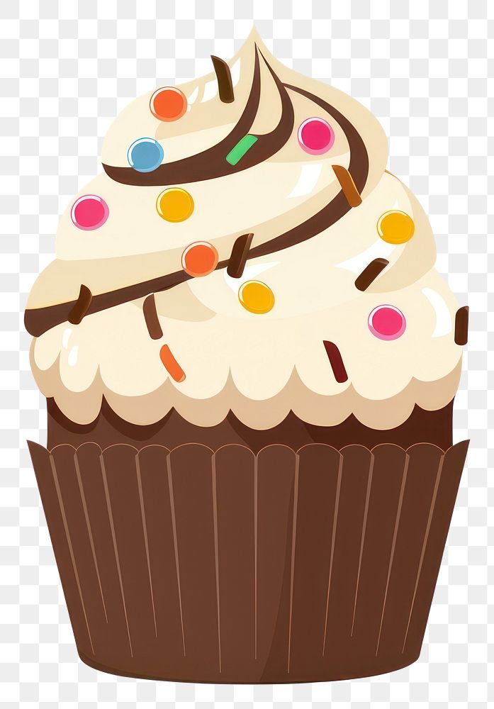 PNG Cupcake illustration dessert art.