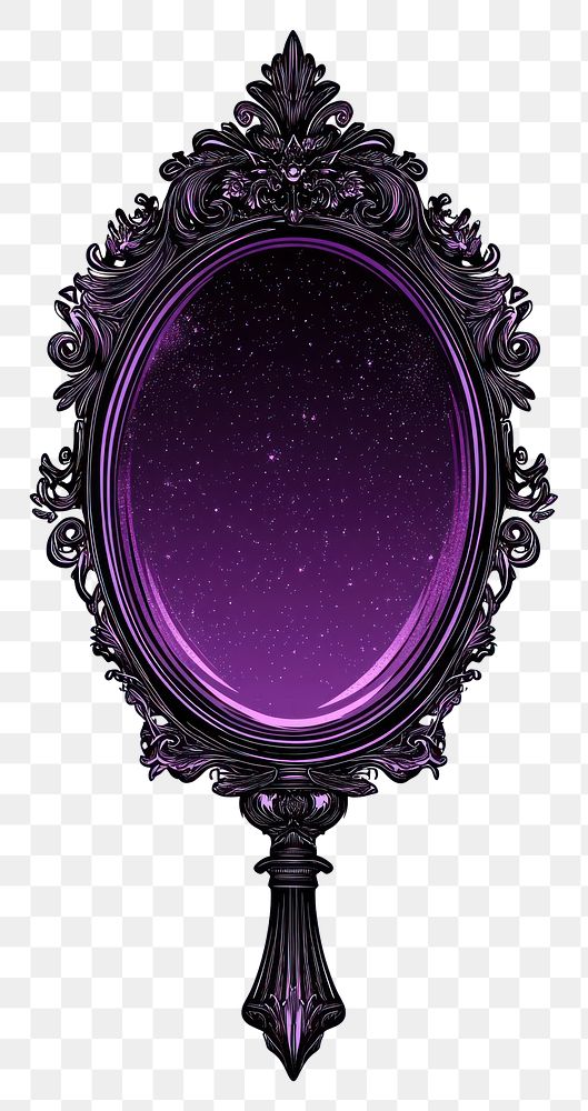 PNG Mirror mystical antique purple.