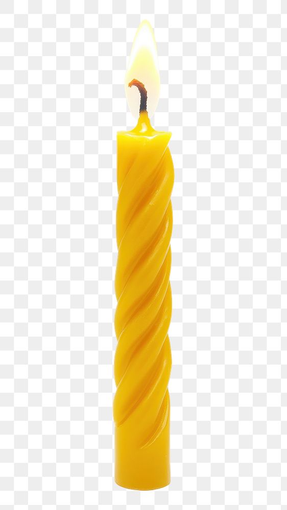 PNG Yellow party candle decorative twisted bright.