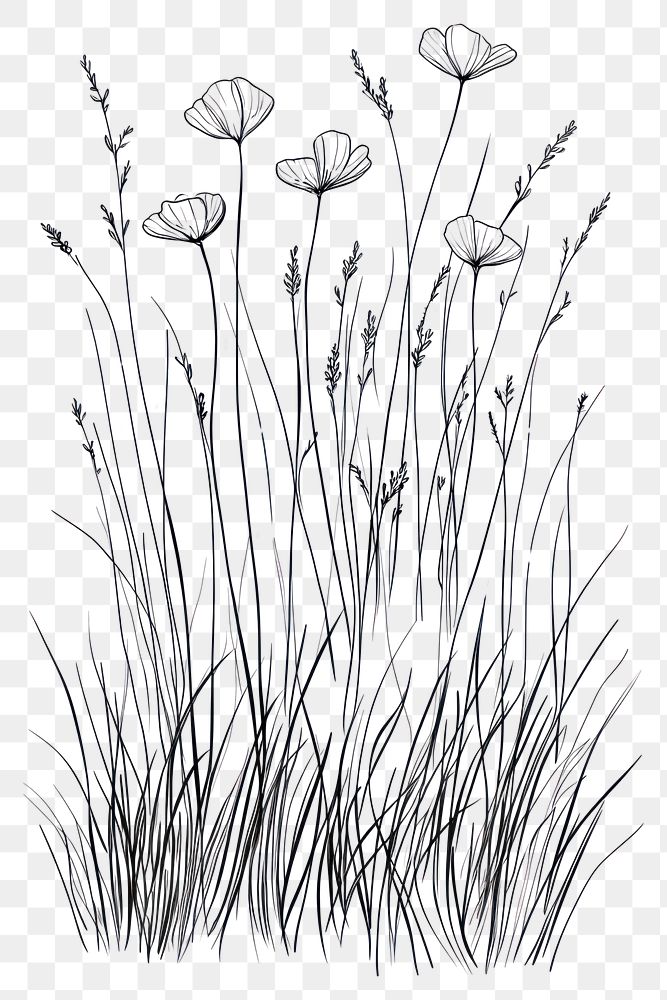 PNG Wild flower Beggarticks drawing sketch design.