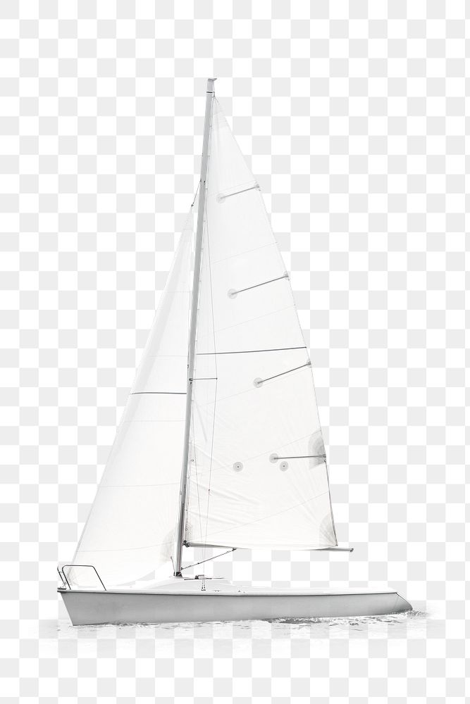 Sailboat png sticker, vehicle image on transparent background