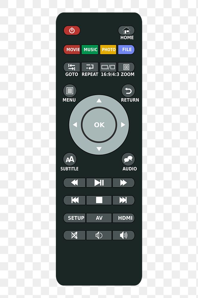 TV remote png sticker, object illustration on transparent background. Free public domain CC0 image.
