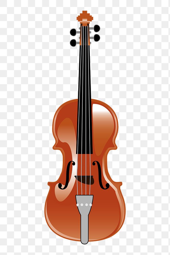 Violin png sticker, musical instrument illustration on transparent background. Free public domain CC0 image.