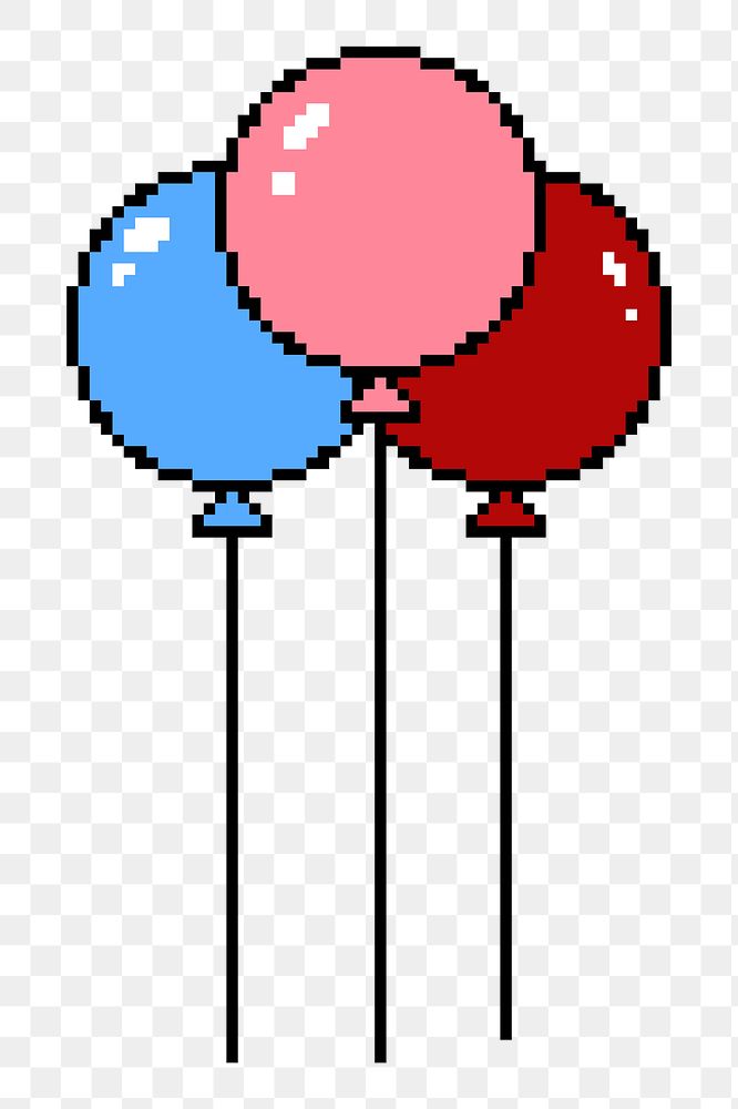 Birthday balloons png sticker, party decoration illustration on transparent background. Free public domain CC0 image.