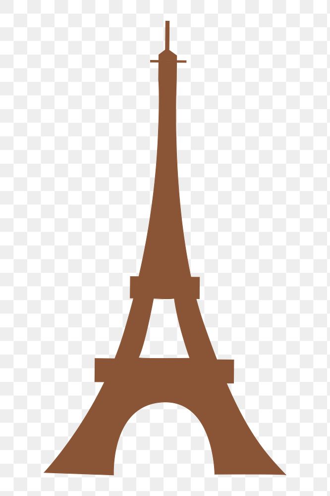 Eiffel tower png sticker, landmark illustration on transparent background. Free public domain CC0 image.