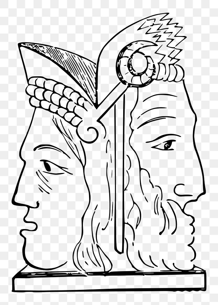 Ancient sculpture png sticker illustration, transparent background. Free public domain CC0 image
