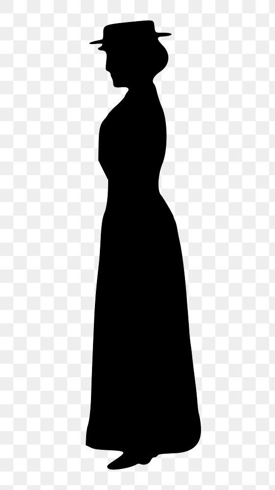 Lady silhouette png sticker illustration, transparent background. Free public domain CC0 image