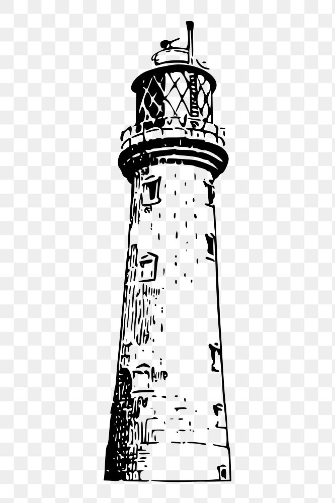 Lighthouse png sticker illustration, transparent background. Free public domain CC0 image.