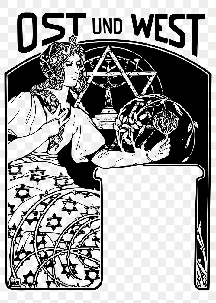 Spiritual lady png sticker illustration, transparent background. Free public domain CC0 image.