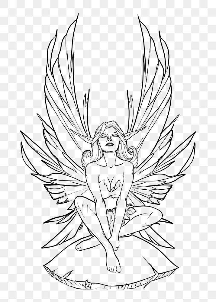Angel png sticker illustration, transparent background. Free public domain CC0 image.