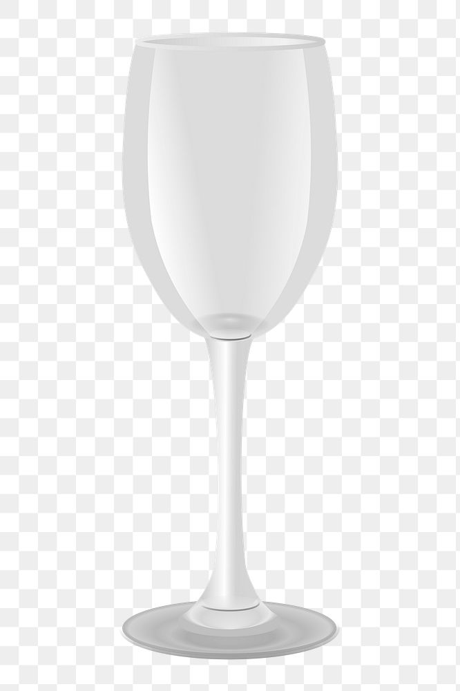 Champagne glass png sticker, utensil illustration on transparent background. Free public domain CC0 image.