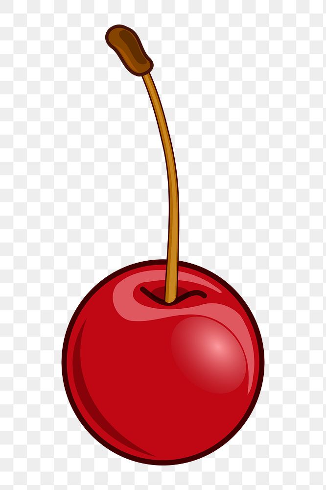 Cherry png sticker, fruit illustration on transparent background. Free public domain CC0 image.