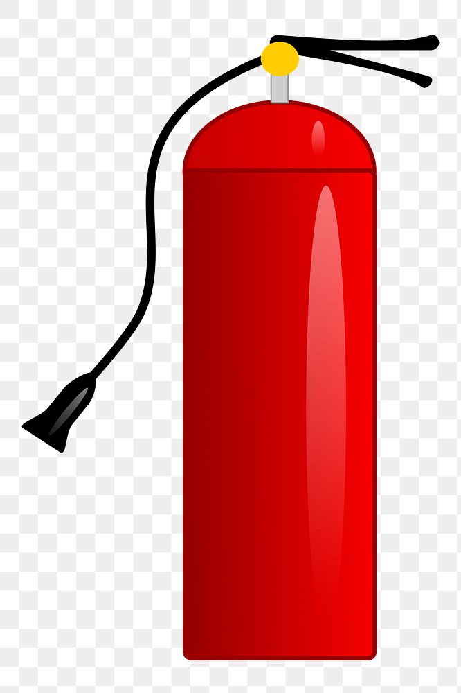 Fire extinguisher png sticker, object illustration on transparent background. Free public domain CC0 image.