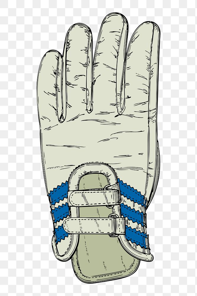 Ski glove png sticker, object illustration on transparent background. Free public domain CC0 image.