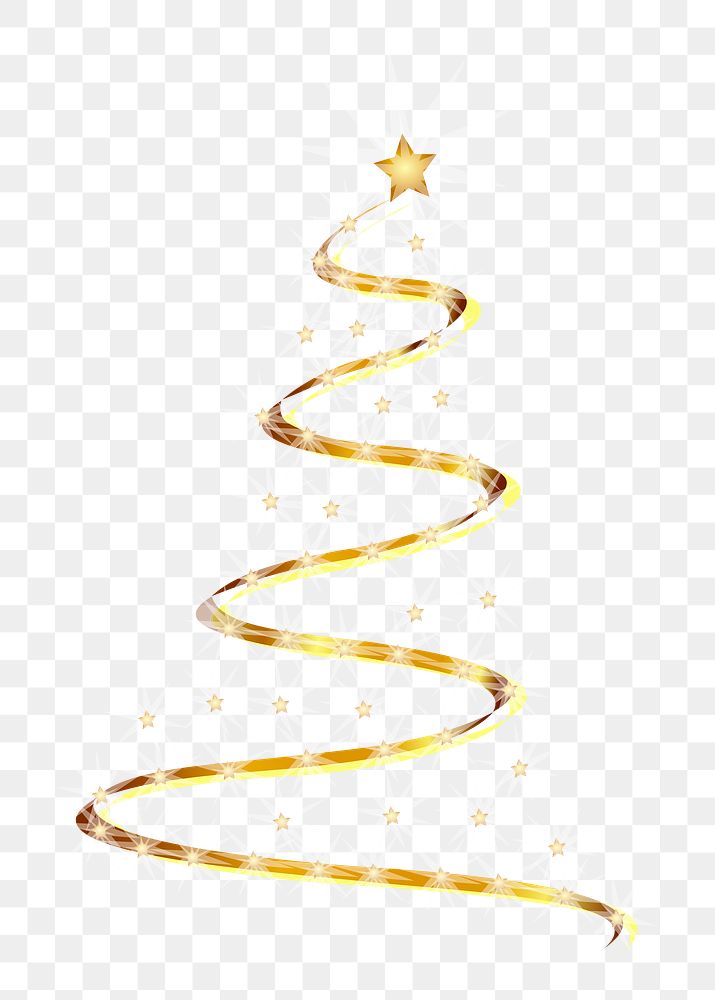 Christmas tree png ribbon sticker, decoration illustration on transparent background. Free public domain CC0 image.