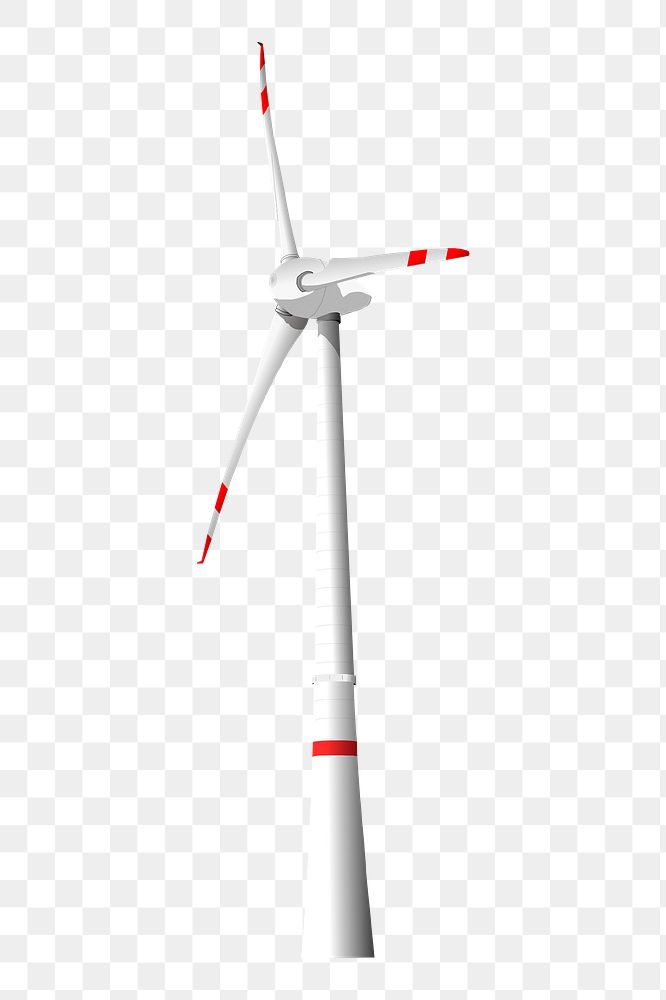 Wind turbine png sticker, environment illustration on transparent background. Free public domain CC0 image.